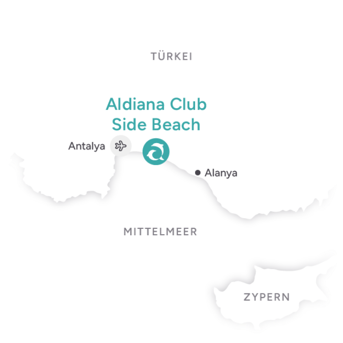 Landkarte Aldiana Club Side Beach