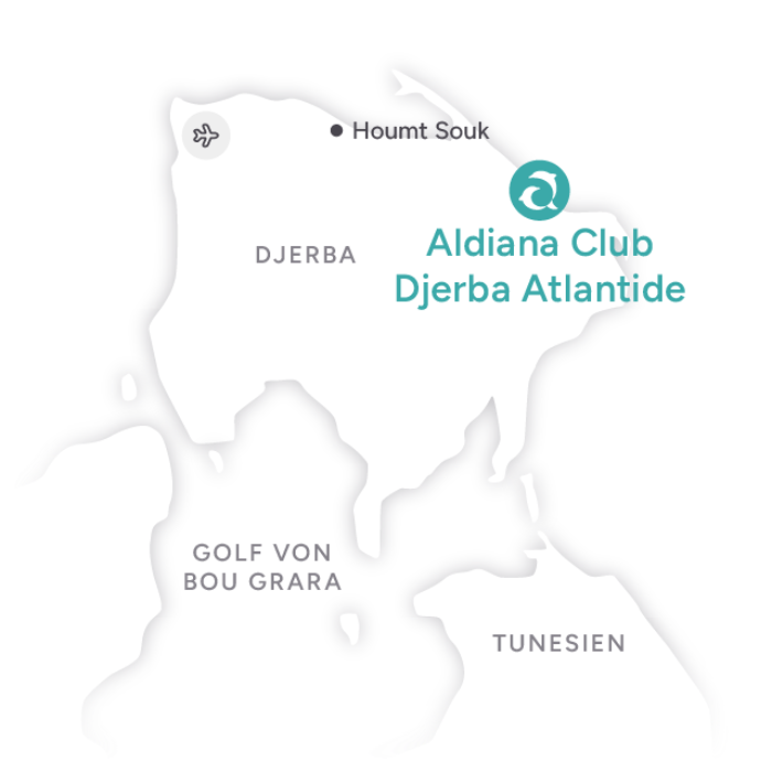 Landkarte Aldiana Club Djerba Atlantide