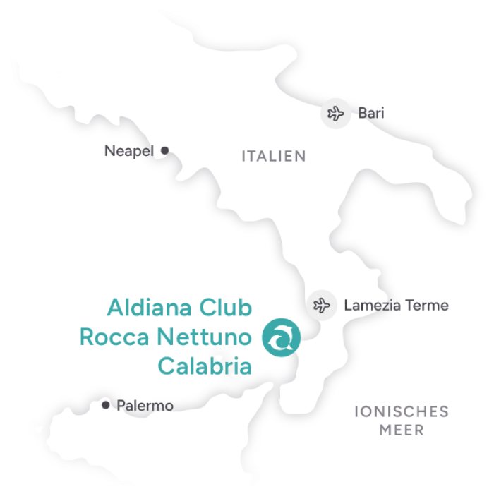 Landkarte Aldiana Club Rocca Nettuno Calabria